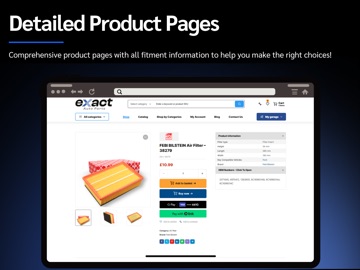 Exact Auto Parts iPad screenshot