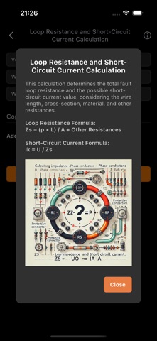 Electrician's assistant iPhone screenshot
