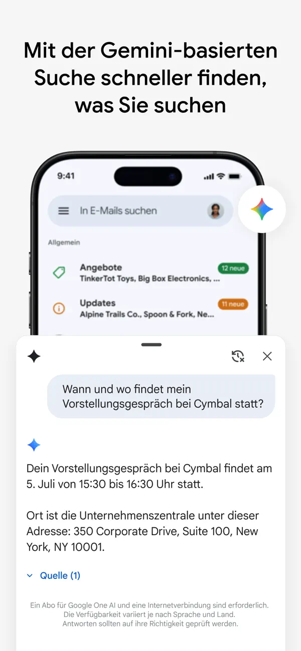 Gmail iPhone App Screenshot 4 – Produktivität