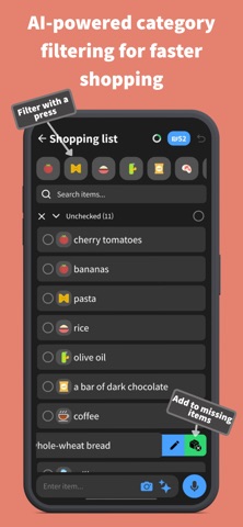 SnapList – Shopping list AI screenshot