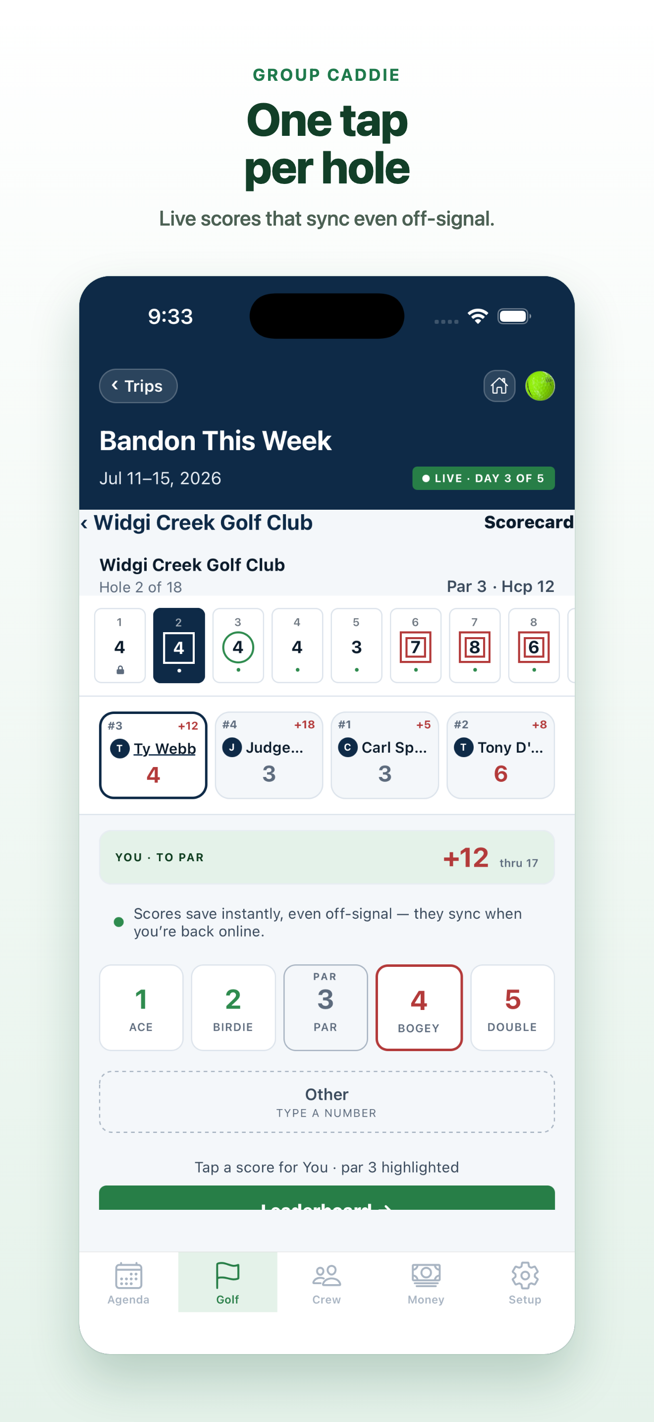 Group Caddie screenshot 4