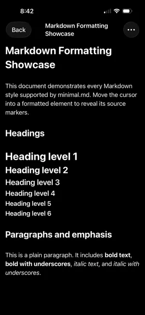 Minimal.md screenshot 1