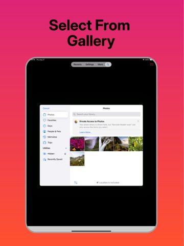 Barcode Reader-scan iPad screenshot