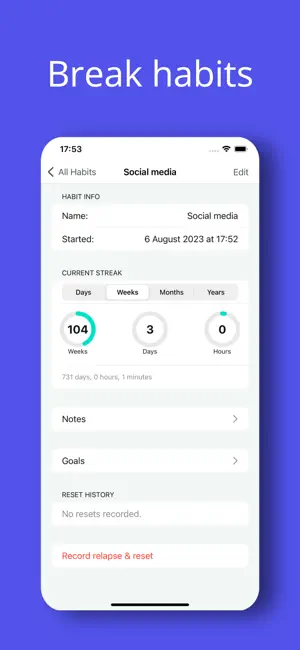 Habit Tracker - Days Since screenshot 1