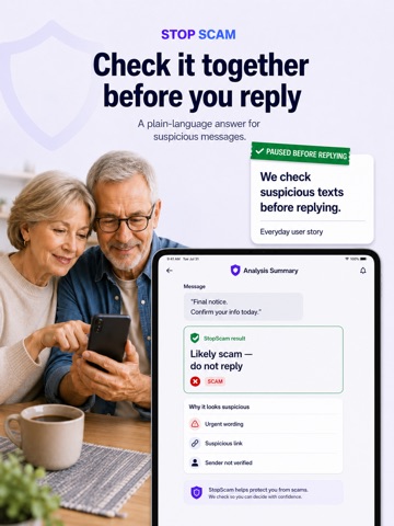 StopScam: AI Scam Detector iPad screenshot
