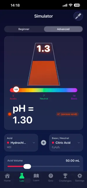 pH Lab: Chemistry Simulator screenshot 2