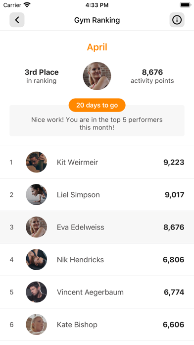 PhysioFIT Peine member App Screenshot