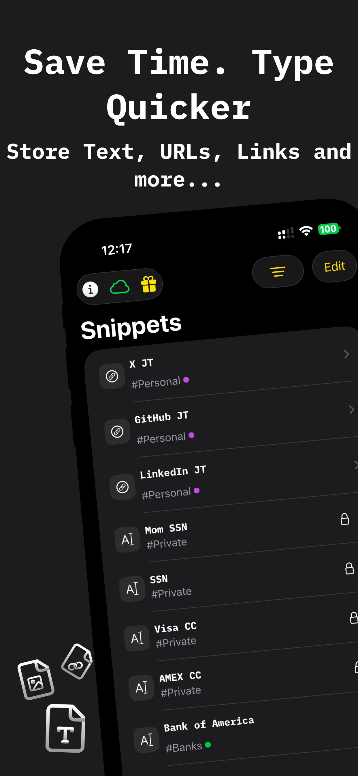 SnipKey - Keyboard Extension