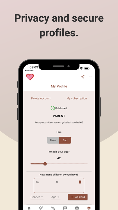 Single Parent App  Date & Chat iPhone screenshot 5 - Social Networking app