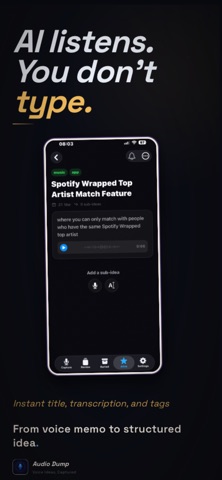 Audio Dump - Brain Dump Ideas Screenshot 3 of 10