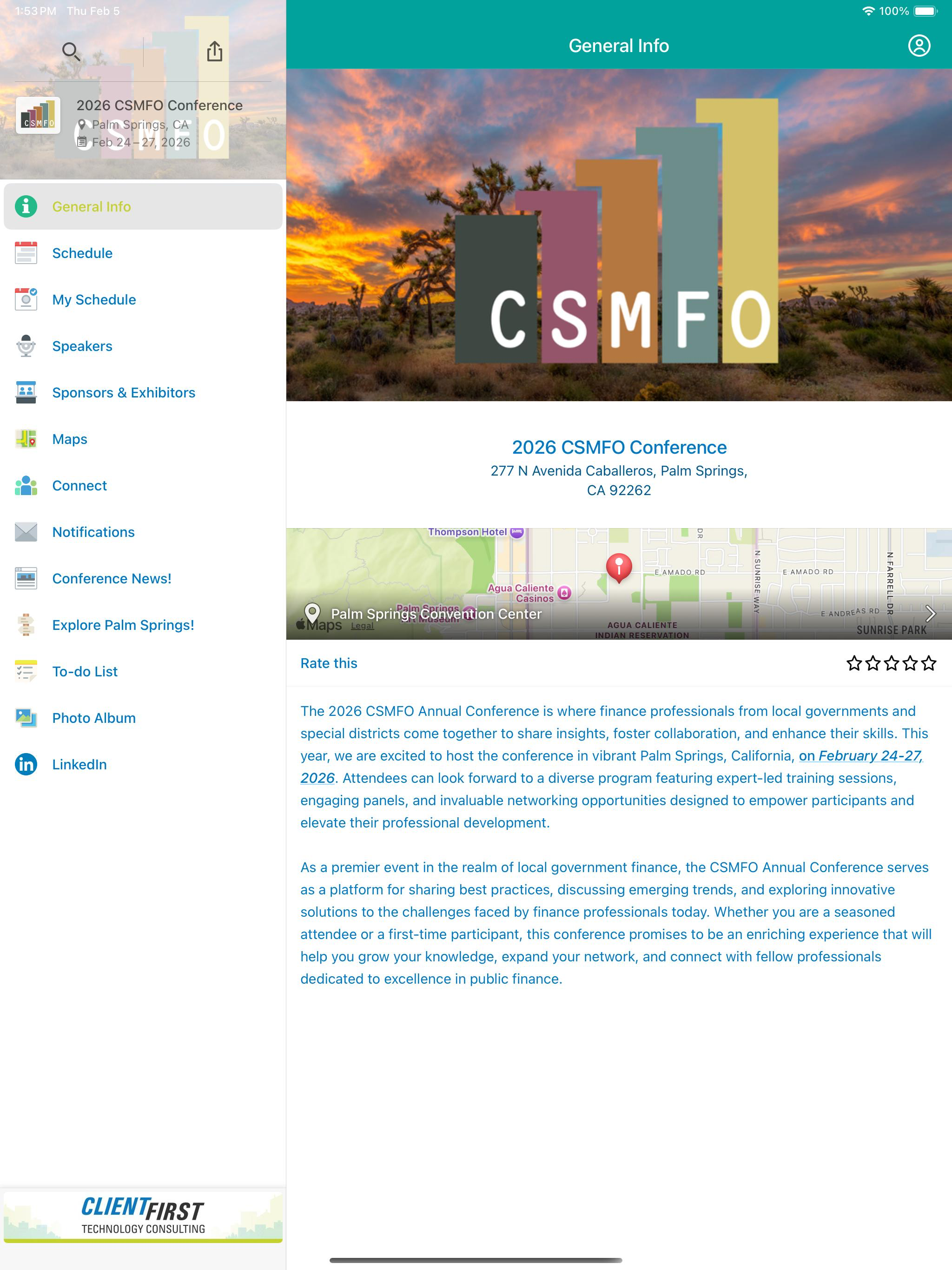 CSMFO Conference screenshot 4