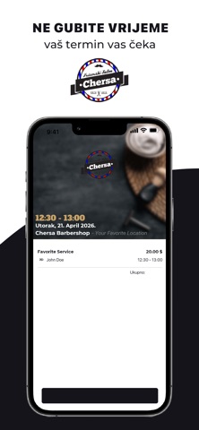 Chersa Barbershop iPhone screenshot