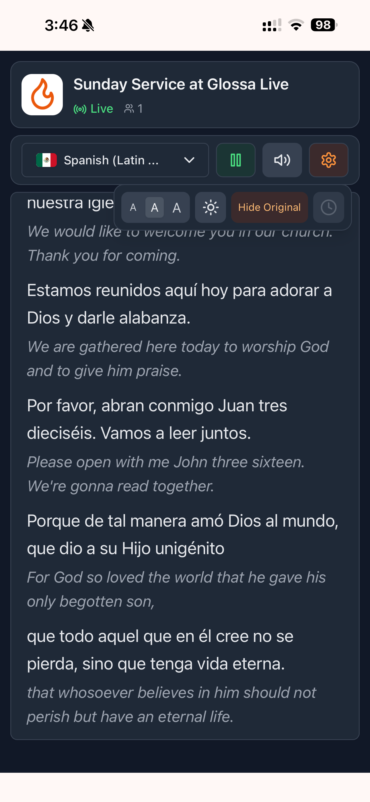 Glossa - AI Church Translation