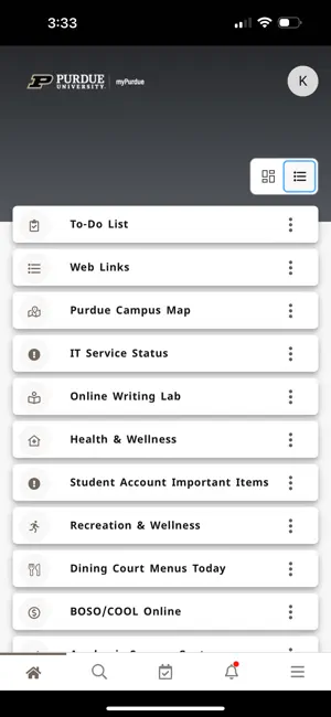 myPurdue screenshot 2
