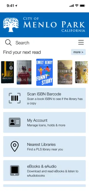 Menlo Park Library screenshot 1