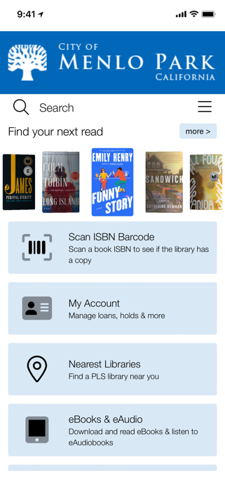 Menlo Park Library Screenshot 1 of 6