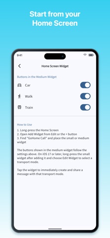 GoHome Call: Share Your ETA iPhone screenshot
