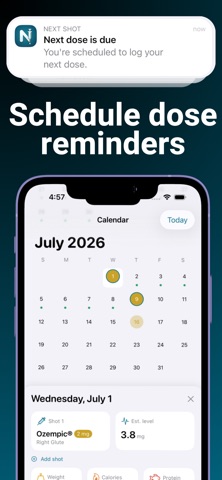 Next Shot: GLP 1 Tracker iPhone screenshot
