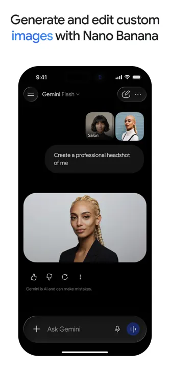 Google Gemini App Store screenshots