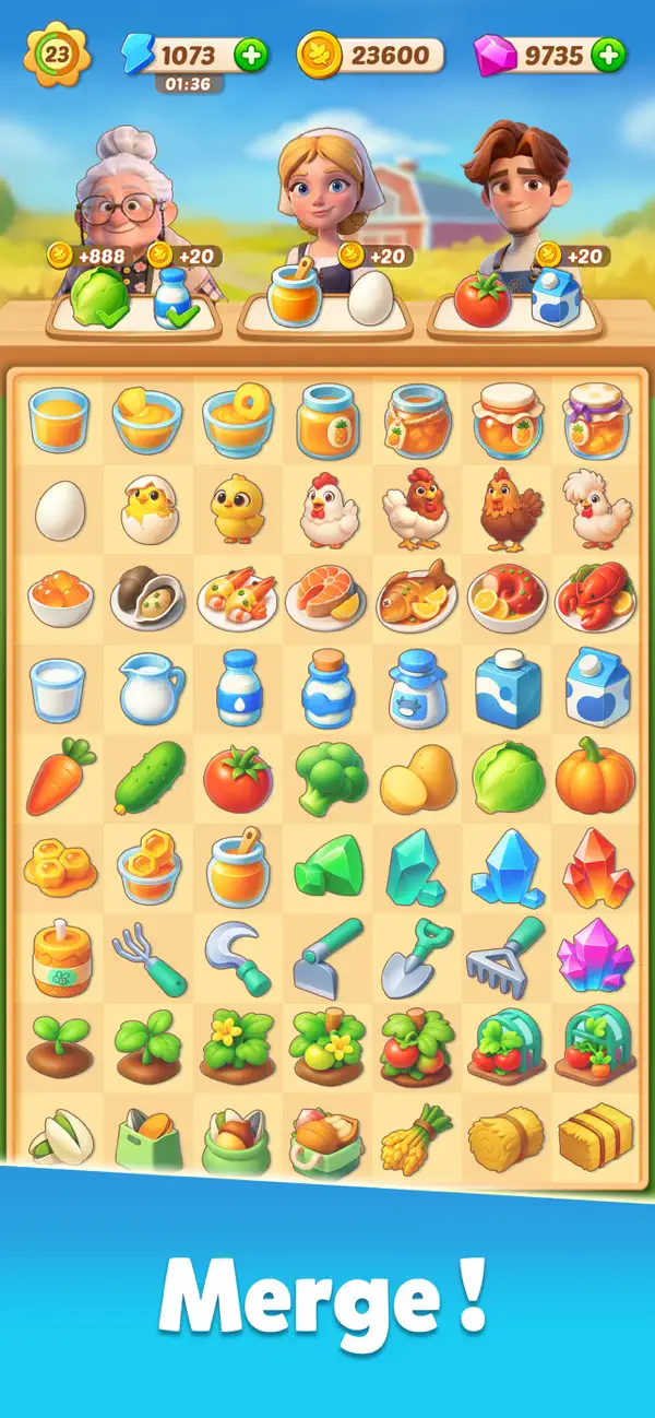 #3. Family Farm Merge (iOS) โดย: Century Games Innovation Pte. Ltd.