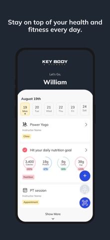 KEY BODY and FITNESS screenshot