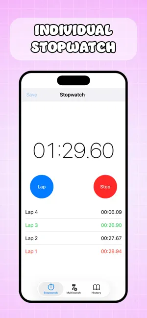SplitWatch Advanced Stopwatch screenshot 4