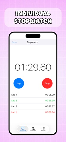 SplitWatch Advanced Stopwatch Screenshot 4 of 6