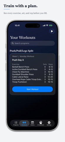 GymPath: Workout Tracker / Log iPhone screenshot