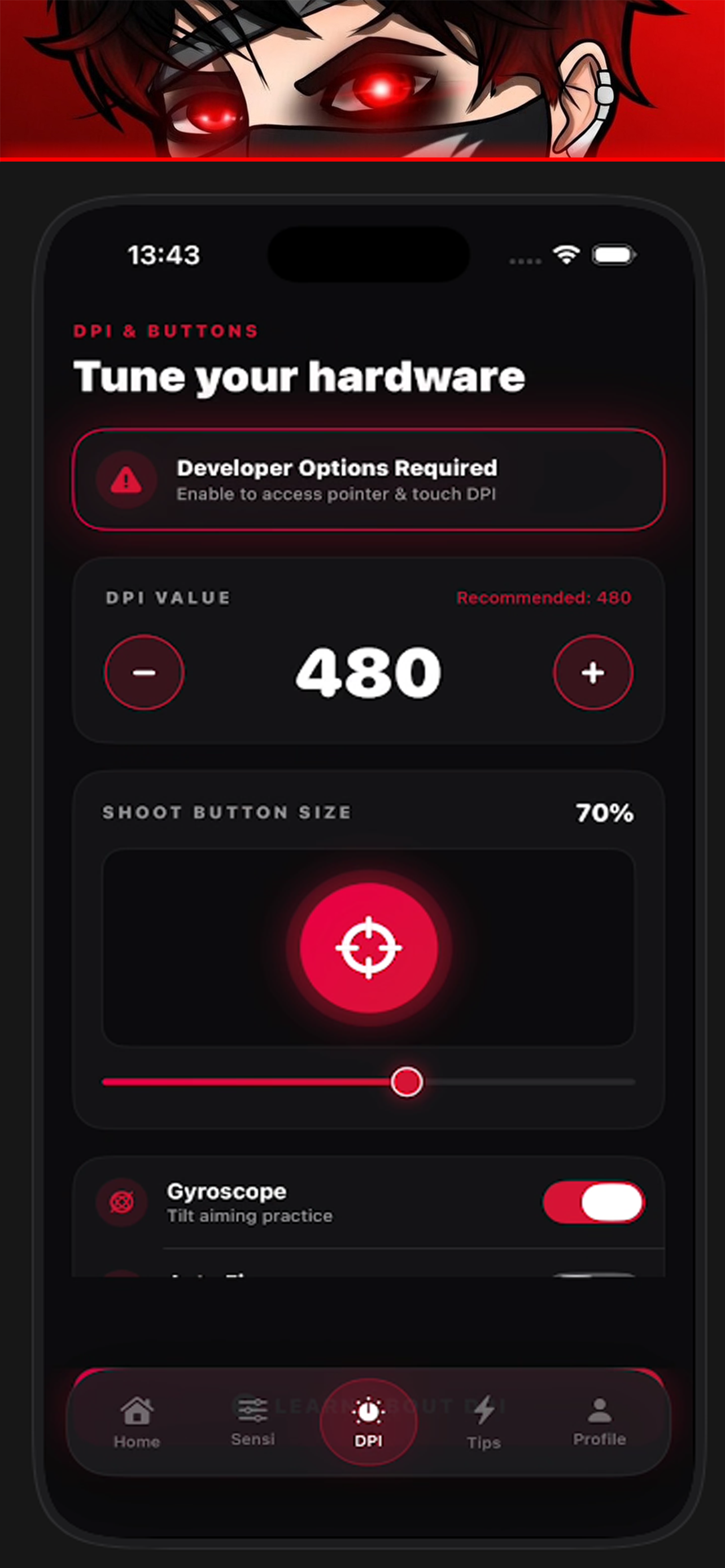 Only Red Settings Aim