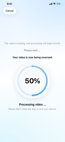 Reverse Video Edito‪r‬ iPhone screenshot