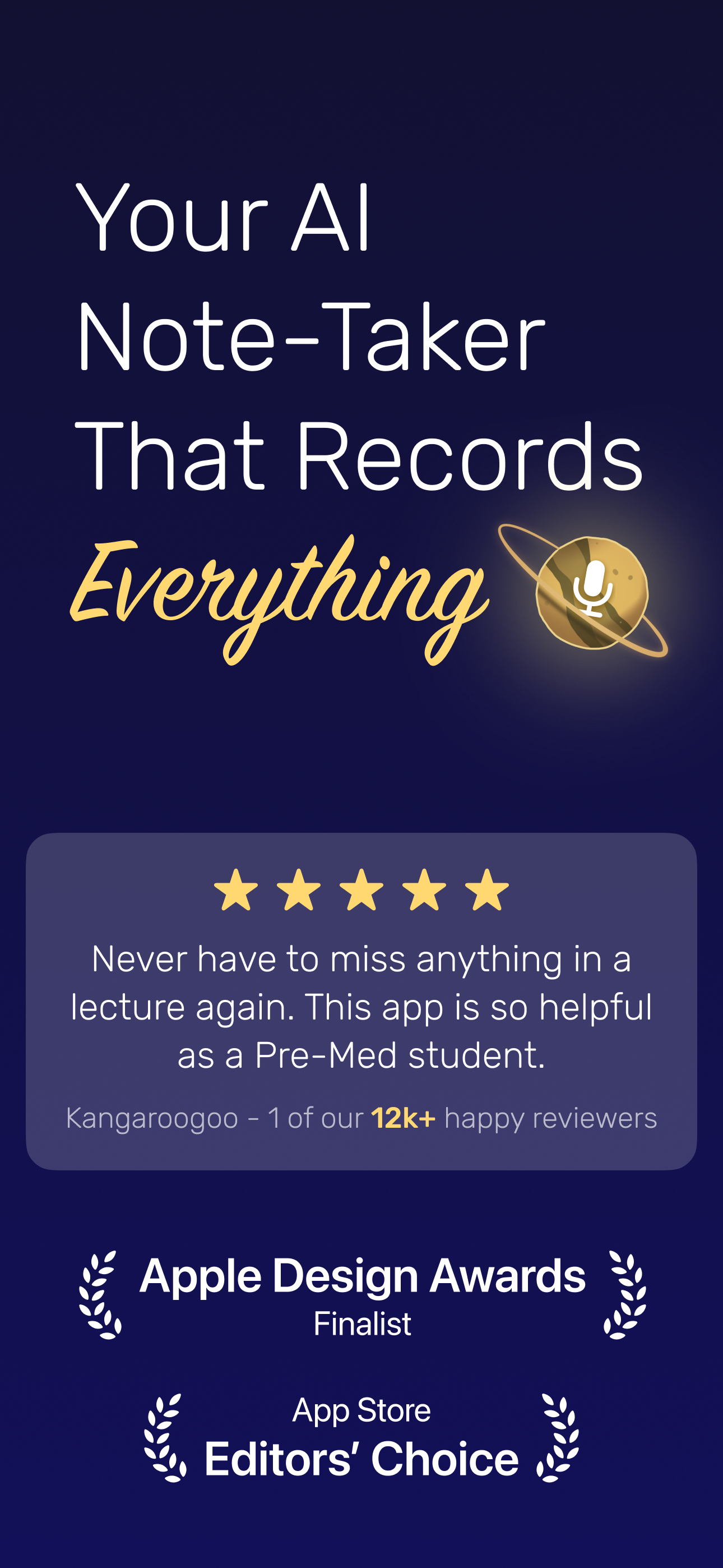 Noted: Record & AI Transcribe