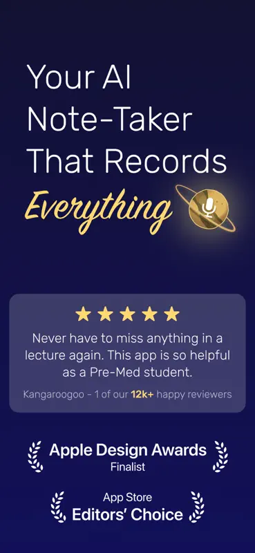 Noted: Record & AI Transcribe screenshot 1 of 9