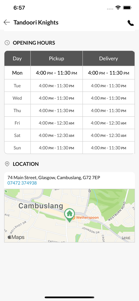 Tandoori Knights - Cambuslang screenshot 5