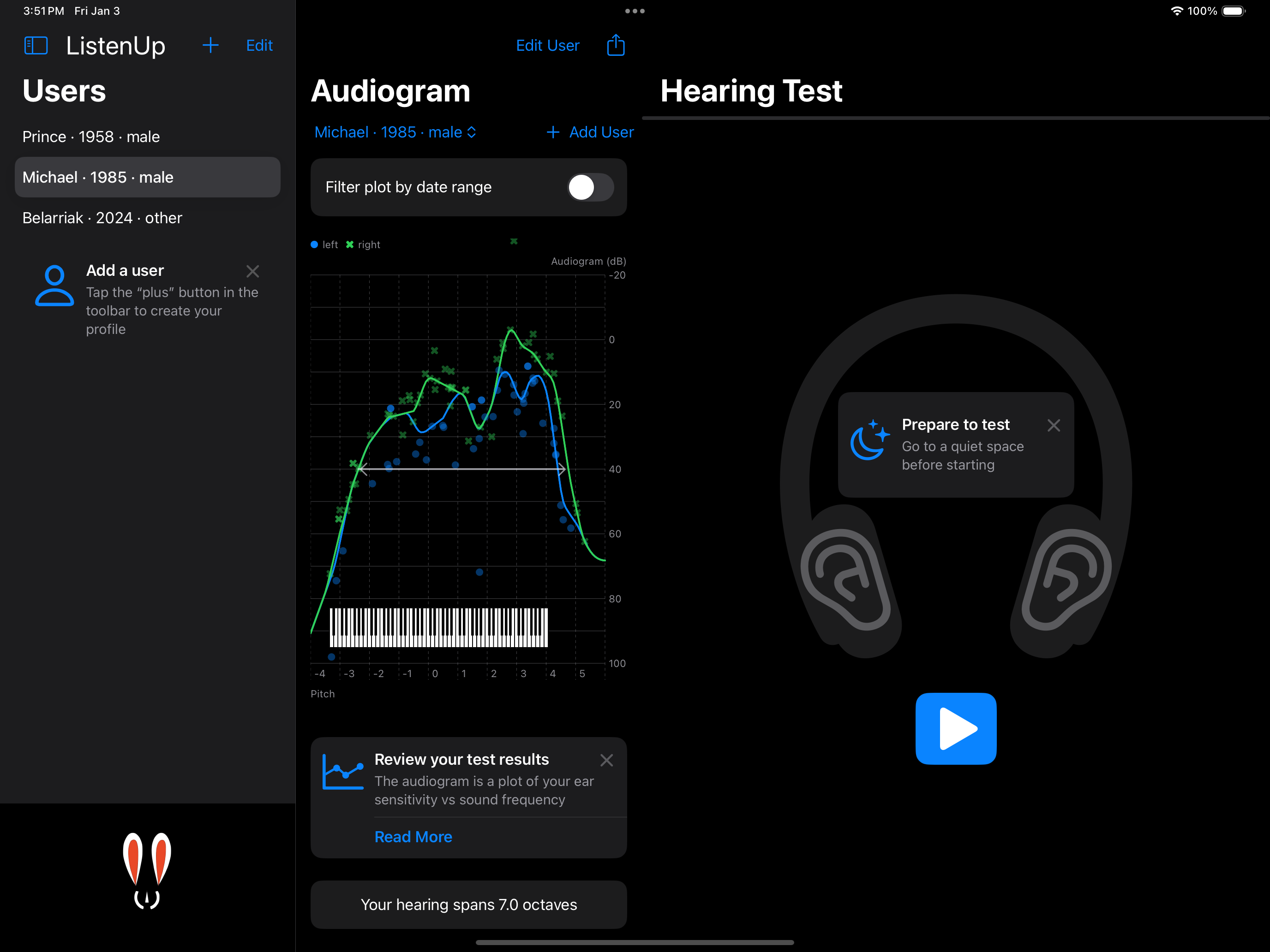 ListenUp Hearing Test