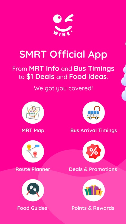 WINK+ MRT Map, Bus, Food Deals