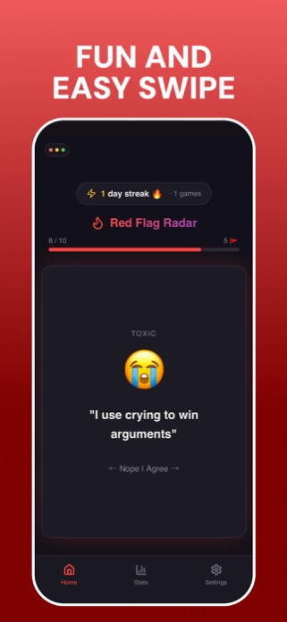 Red Flag Relation Test Screenshot 2 of 4