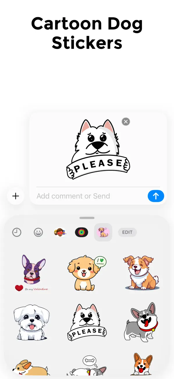 Screenshot #3 pour Cartoon Dog Stickers Set