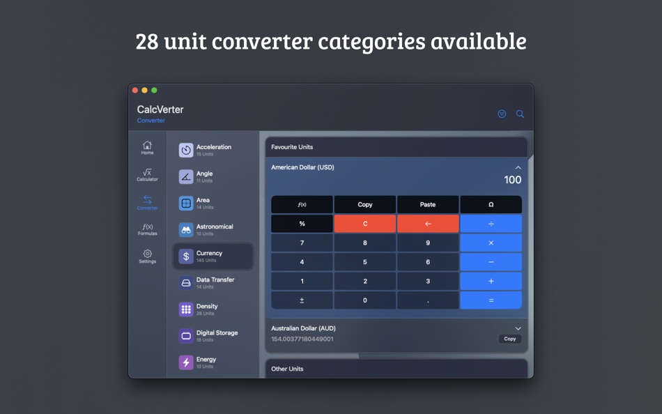 #5. CalcVerter (macOS) By: loay setrak