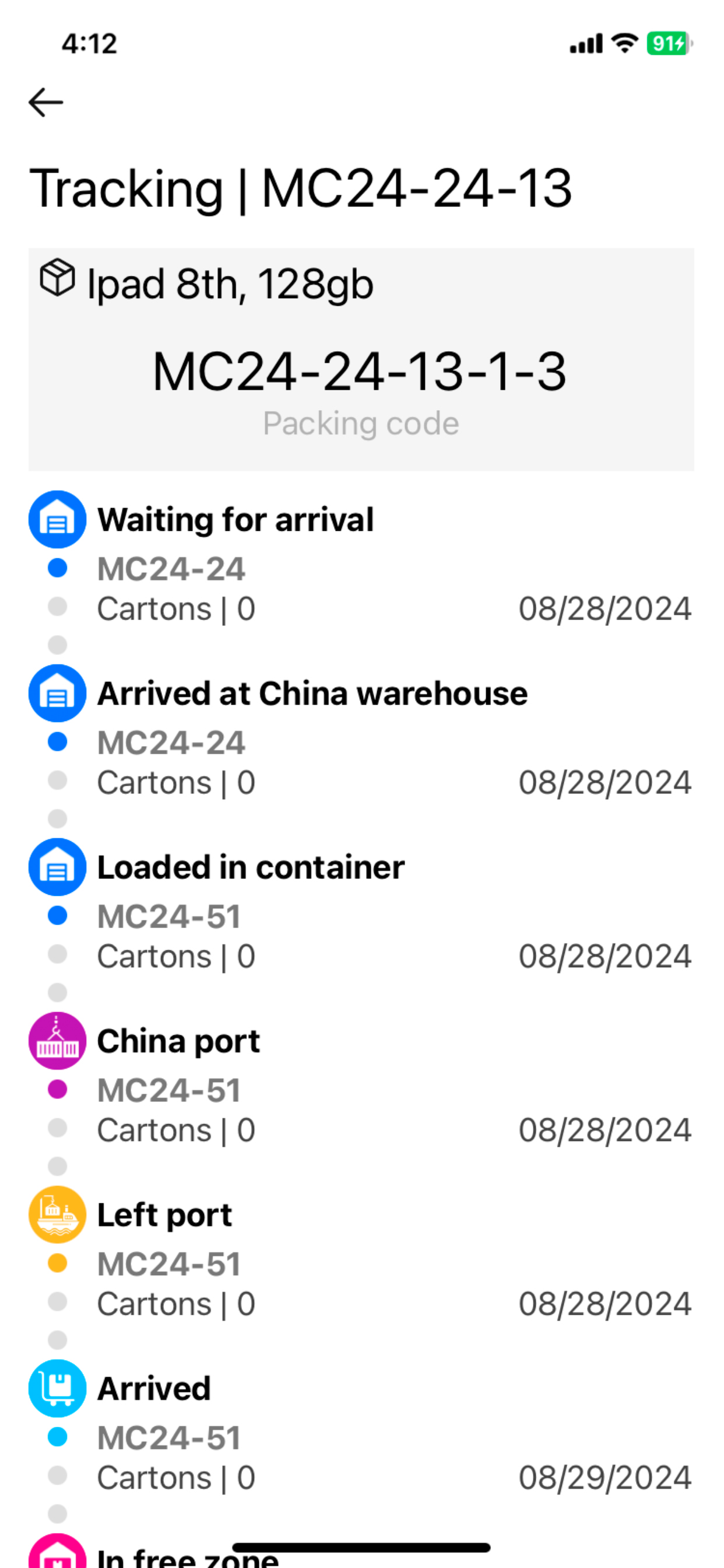 Mach Cargo Tracking