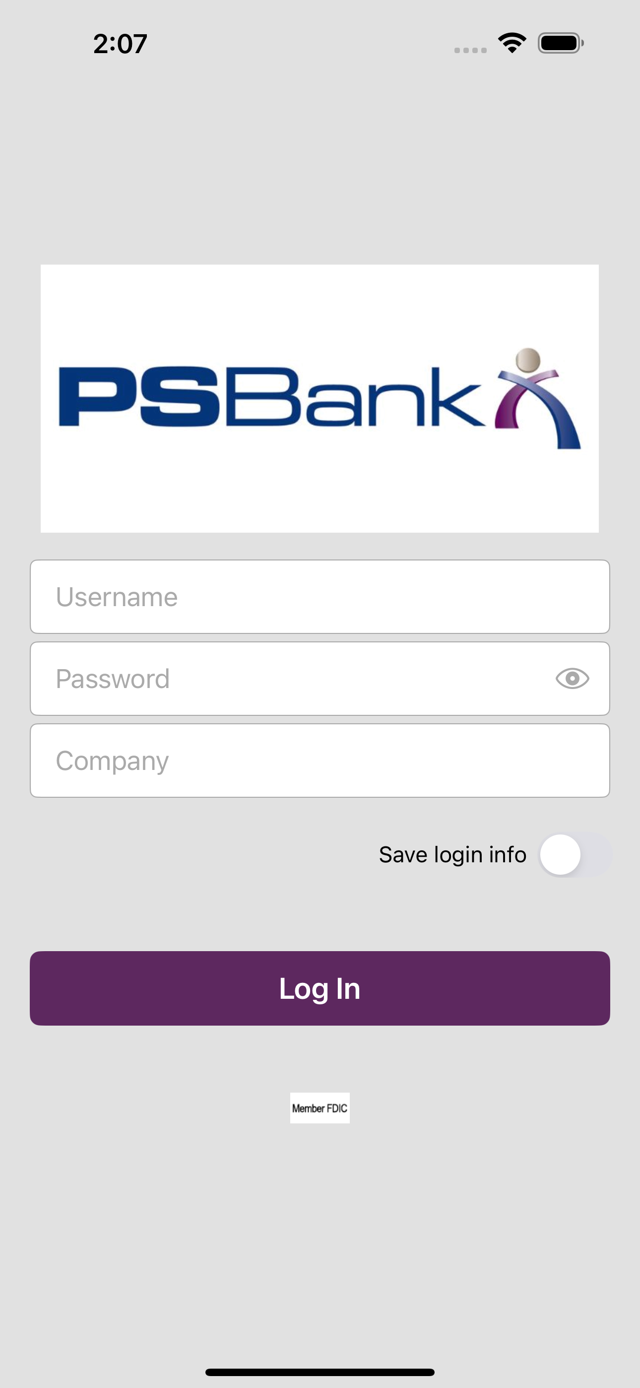PS Bank Business Check Deposit