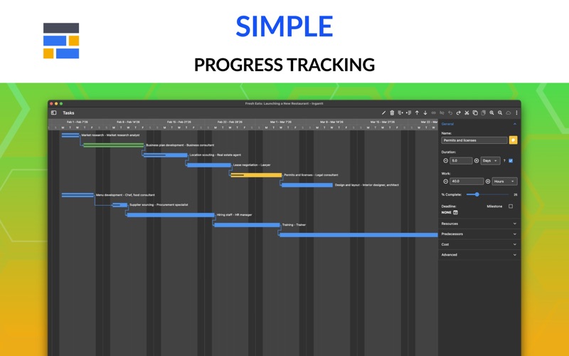 Gantt chart AI planner-Ingantt iPhone screenshot