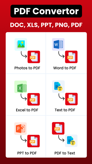 PDF Converter - Photos to PDF! iPhone screenshot 1 - Productivity app