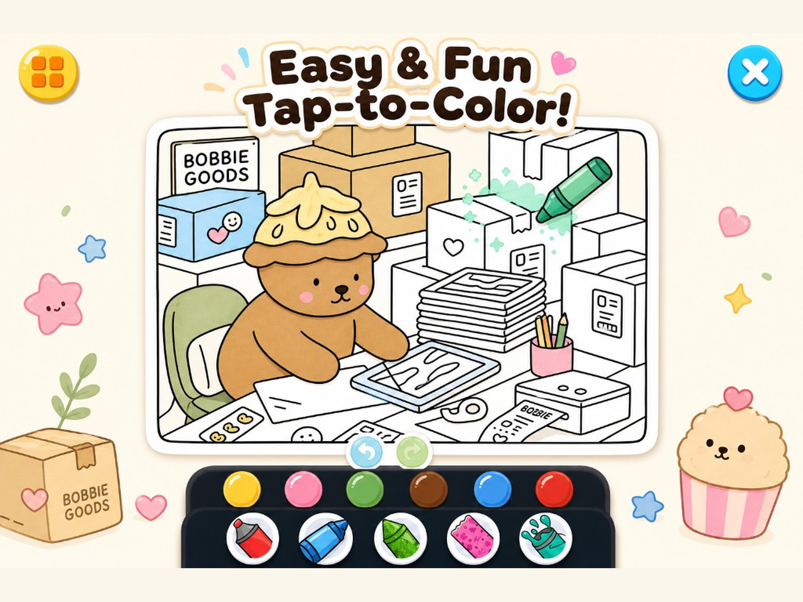 Bobbie Goods Coloring Book Art