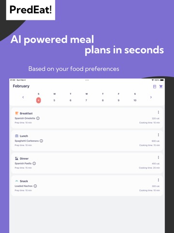 PredEat: Smart Meal Plannerのおすすめ画像1