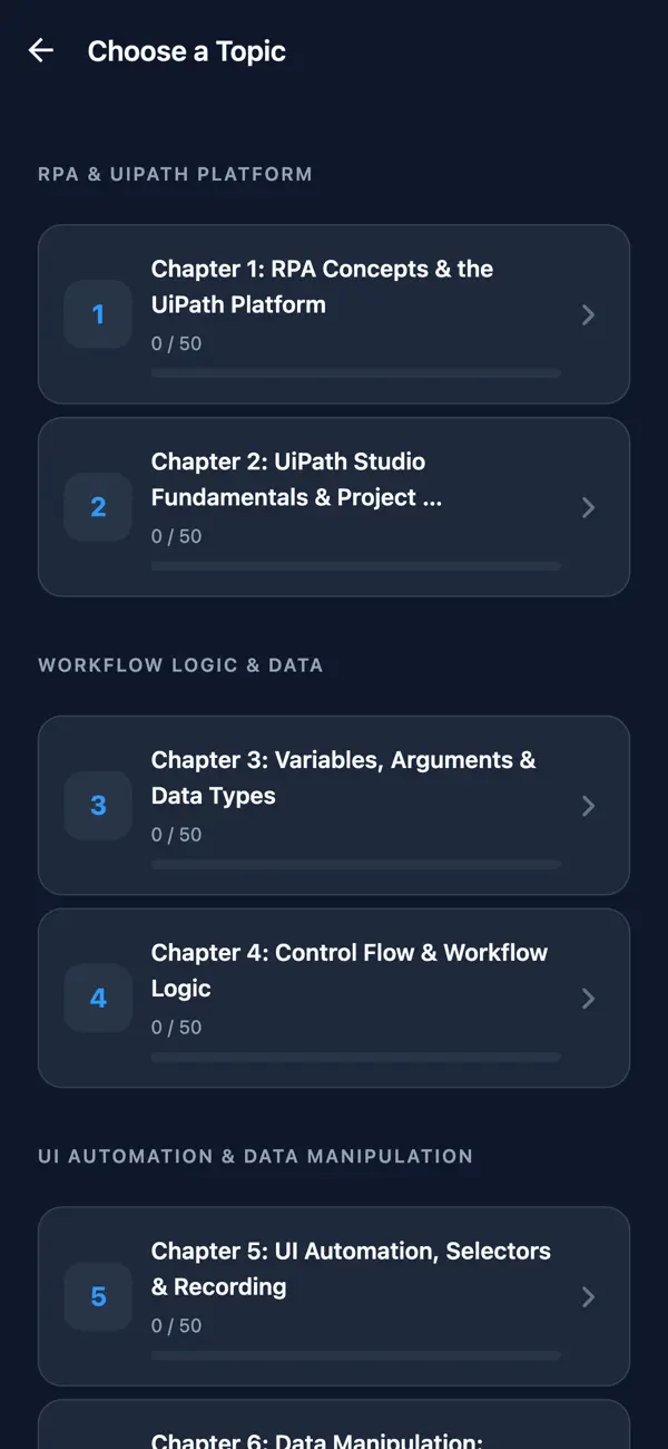 Screenshot #2 pour UiPath ADA Exam Prep