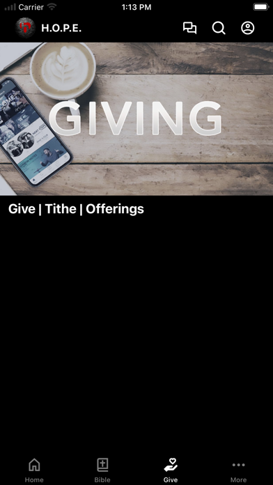 H.O.P.E. Ministries Church Screenshot