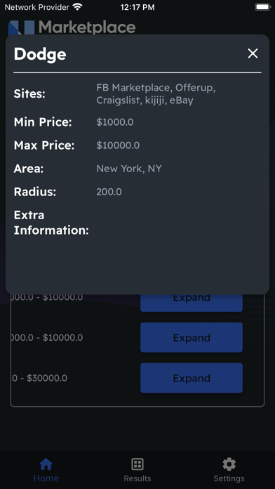 Marketplace Monitor Screenshot