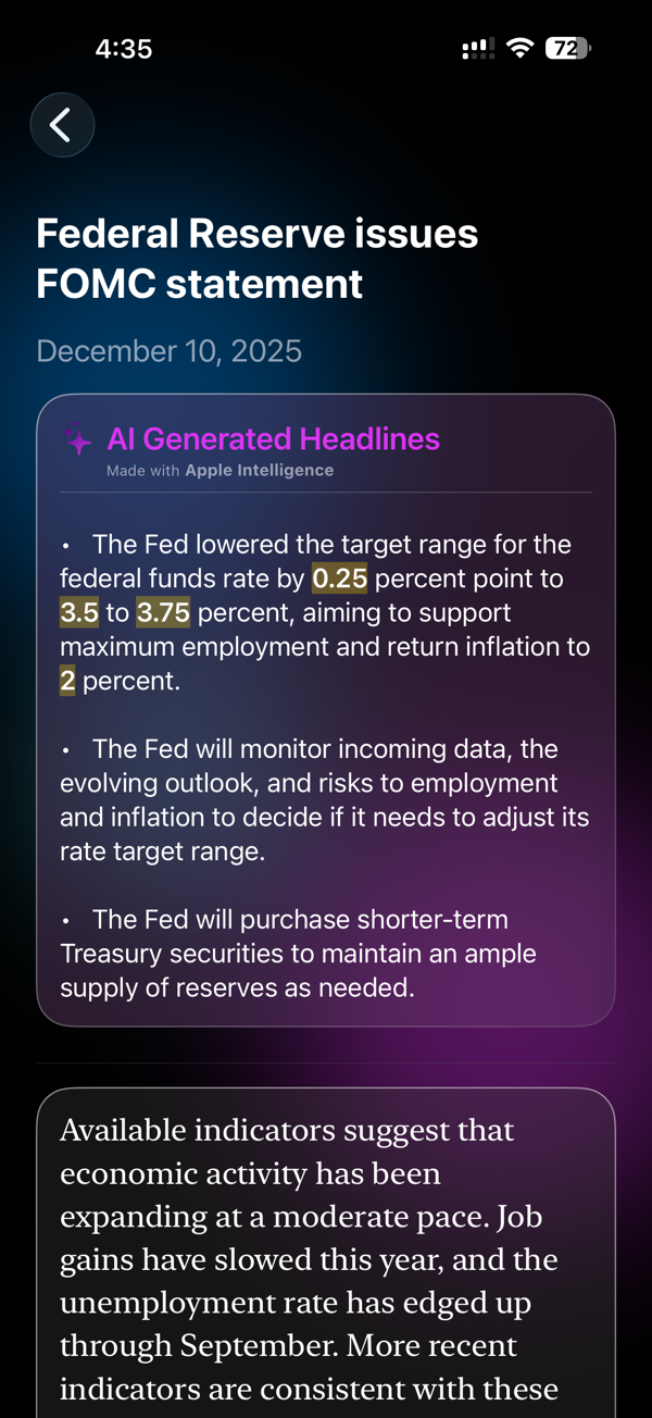Fed Meeting Alerts screenshot 2