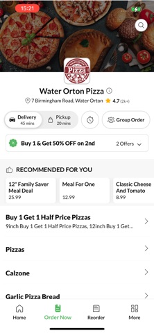 Water Orton Pizza. Screenshot 2 of 4