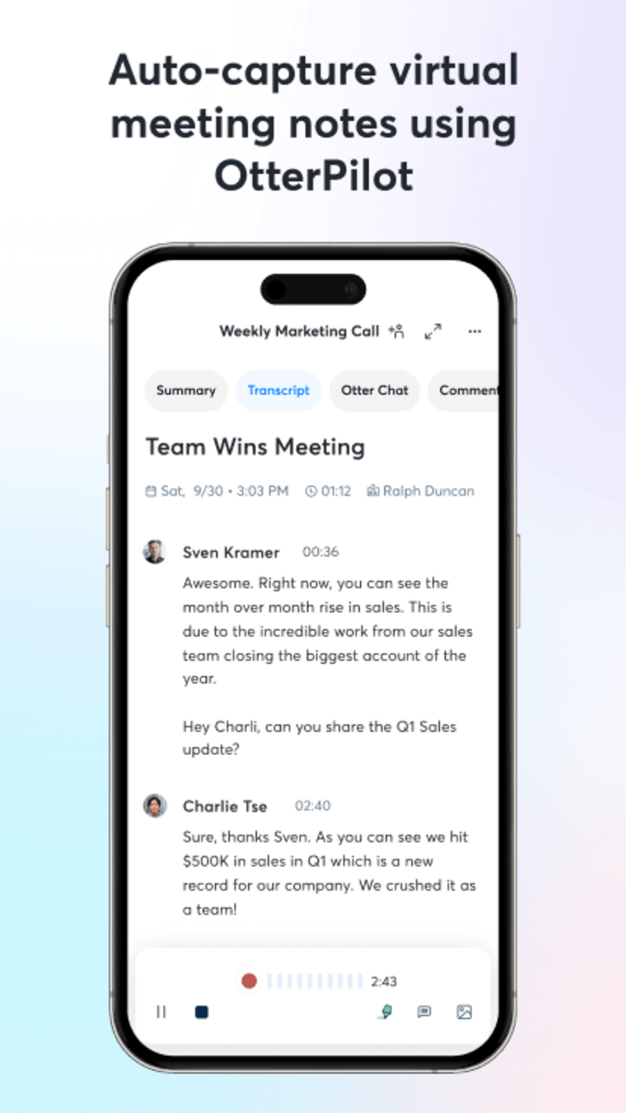 Otter Transcribe Voice Notes screenshot 2